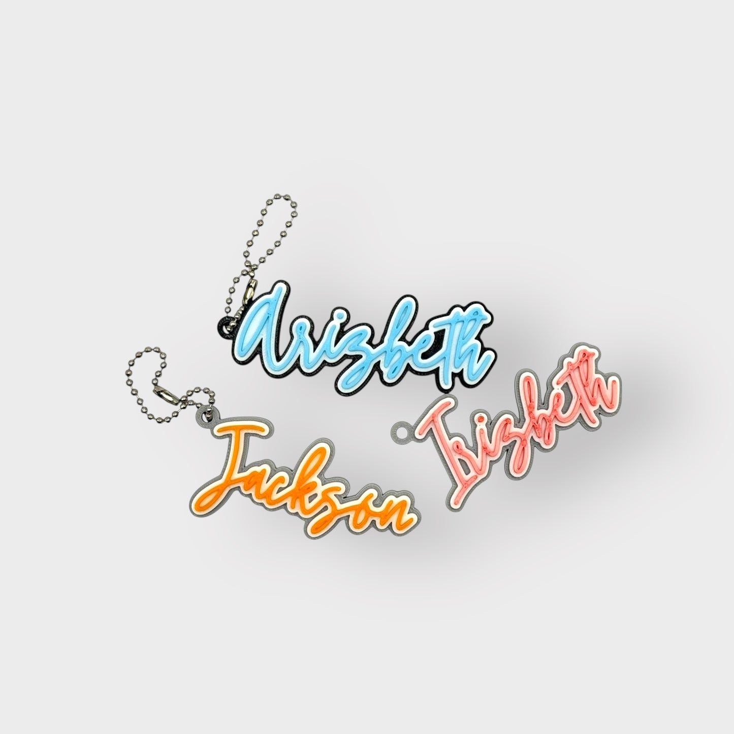 3 Color Custom Twisted Style Keychain